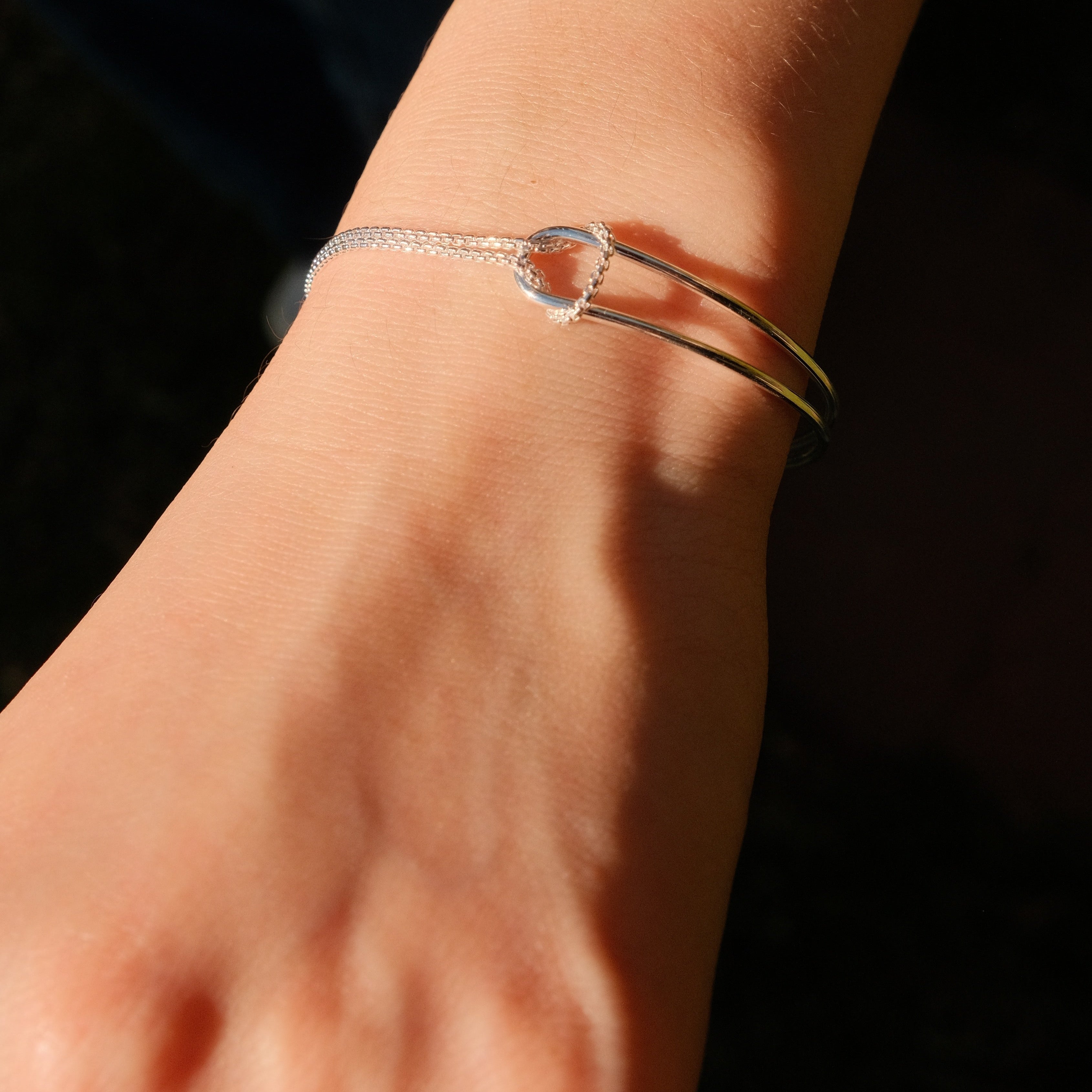 Enso Knot - Sterling Silver Braided Bracelet