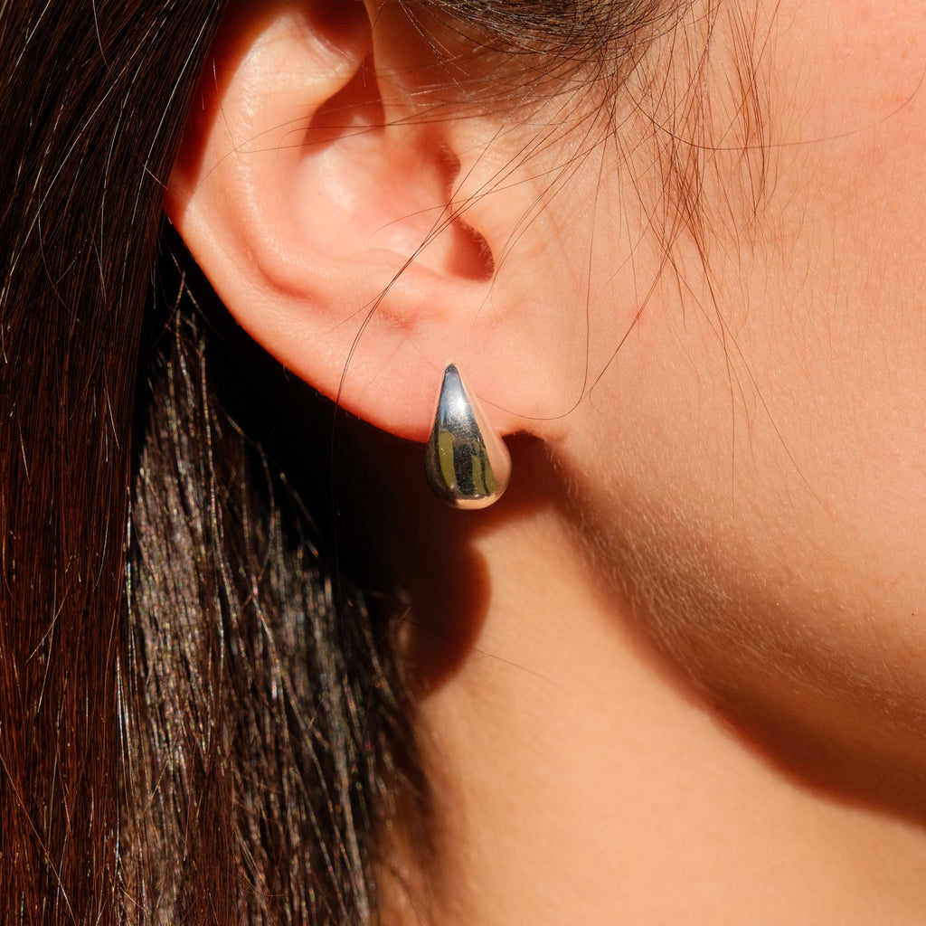 Falling Light - Teardrop Sterling Silver Earrings