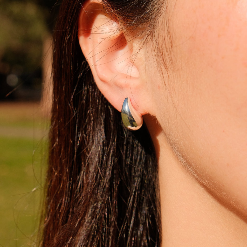 Falling Light - Teardrop Sterling Silver Earrings