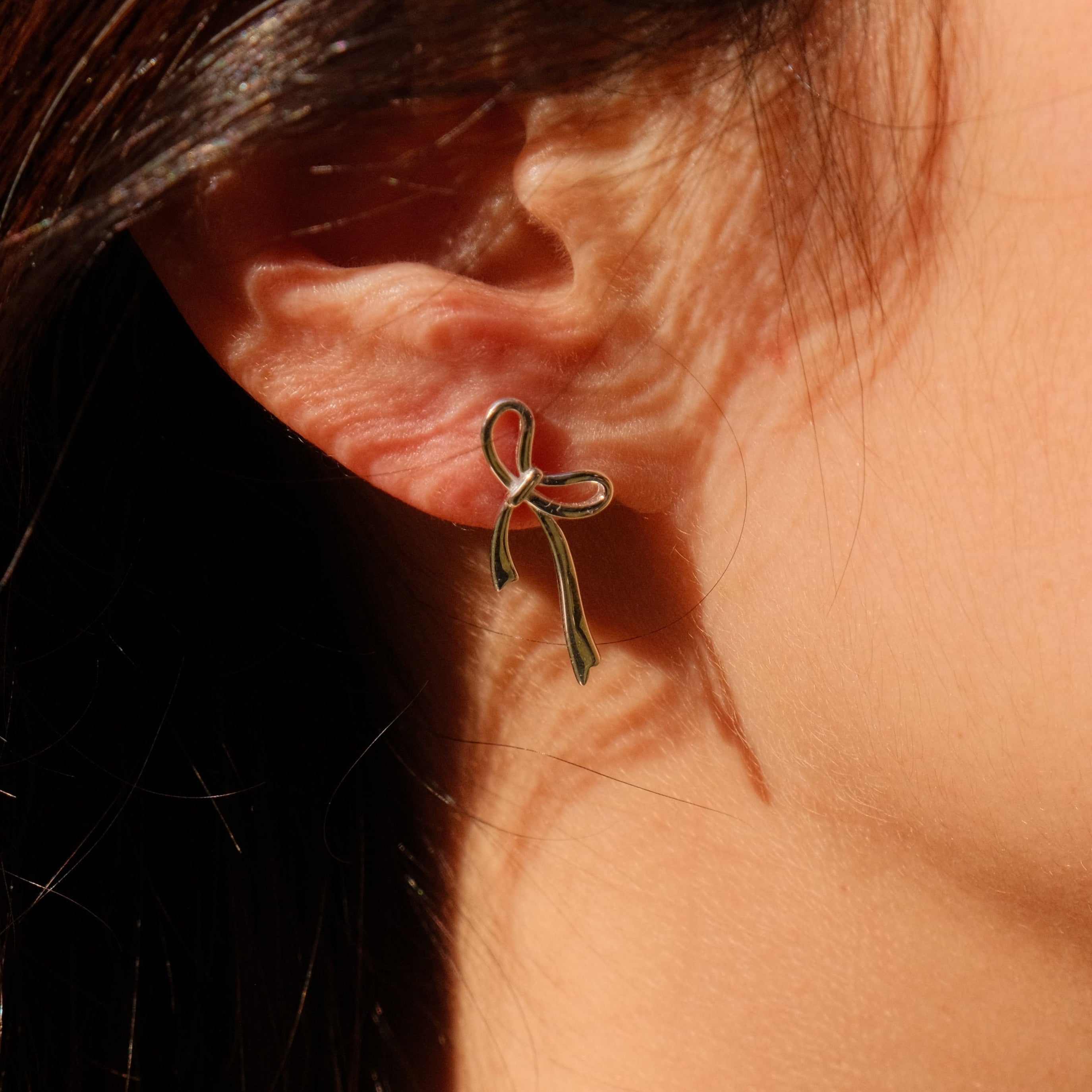 Love Me Knot - Sterling Silver Bow Earrings