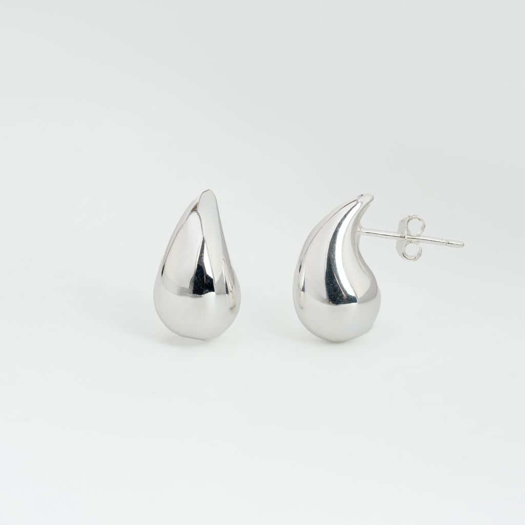 Falling Light - Teardrop Sterling Silver Earrings