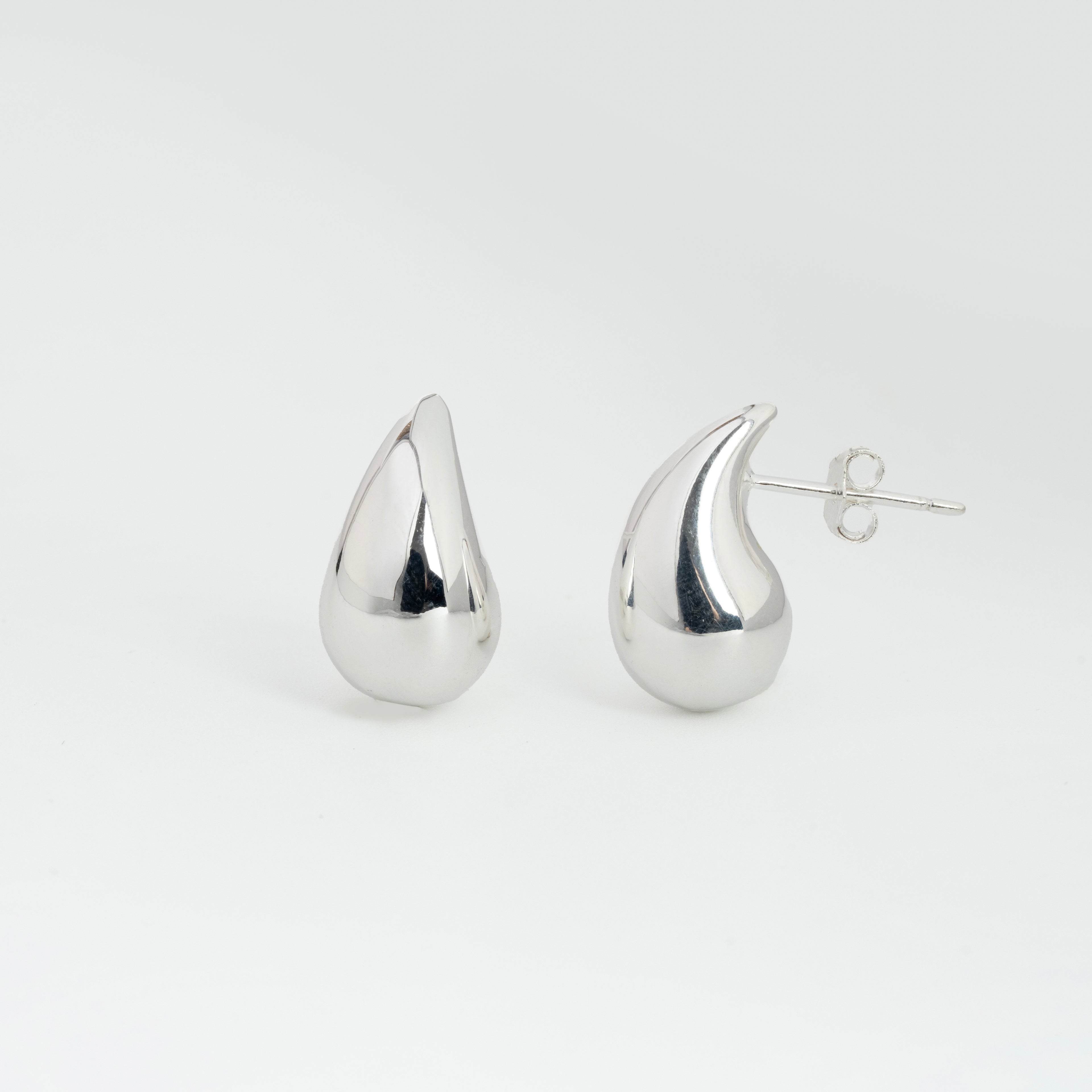 Falling Light - Teardrop Sterling Silver Earrings