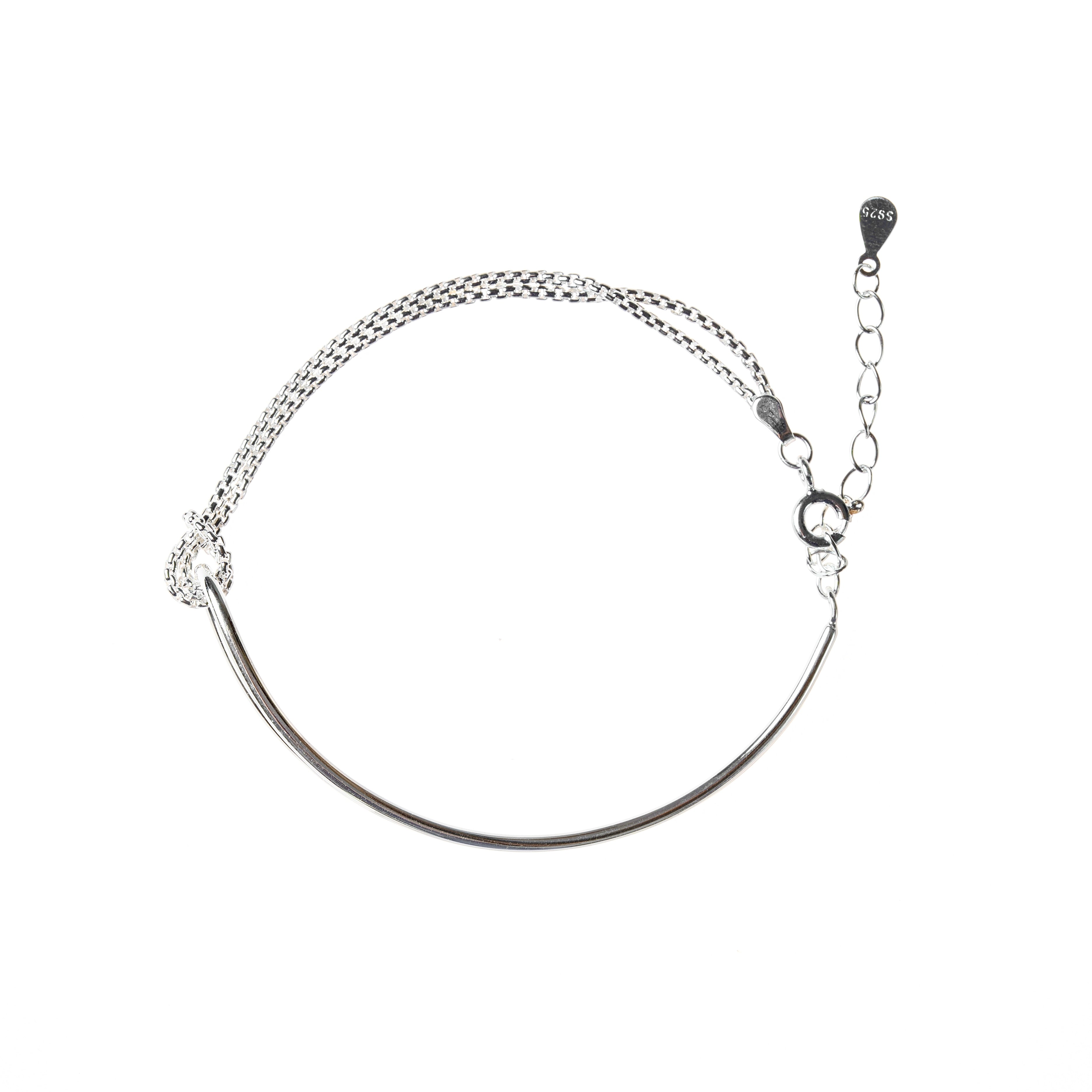Enso Knot - Sterling Silver Braided Bracelet