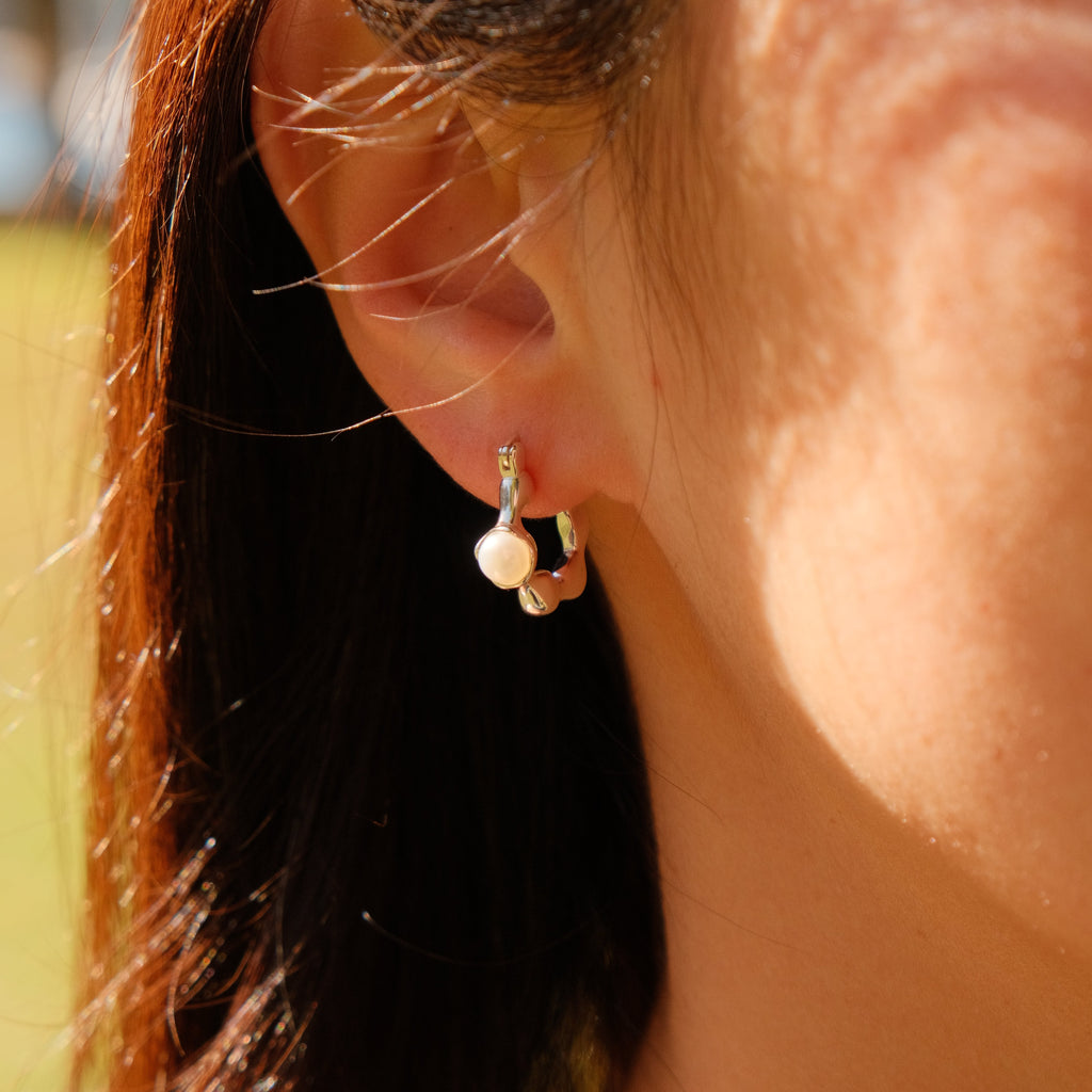 Pearl Meltaway - Sterling Silver & Freshwater Pearl Earrings