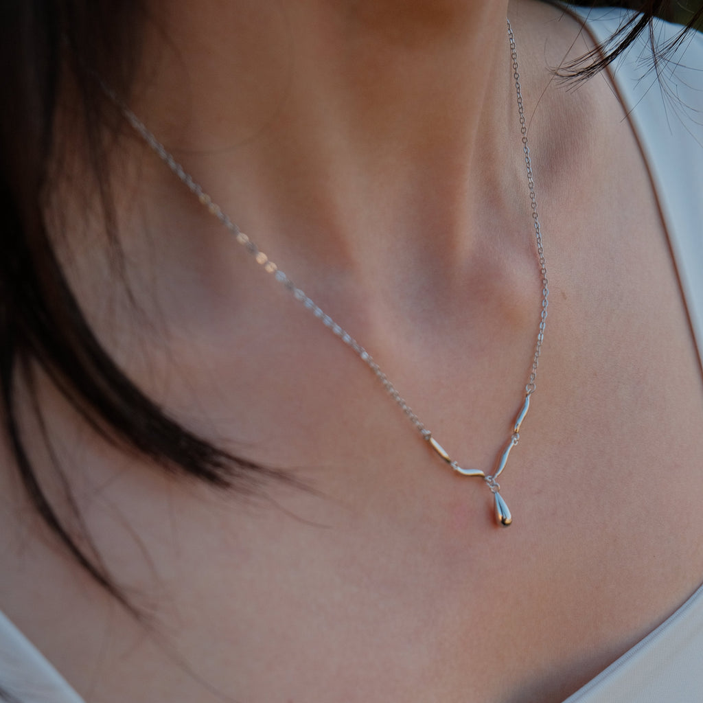 Teardrop on My Guitar - Rhodium-Plated Sterling Silver Necklace