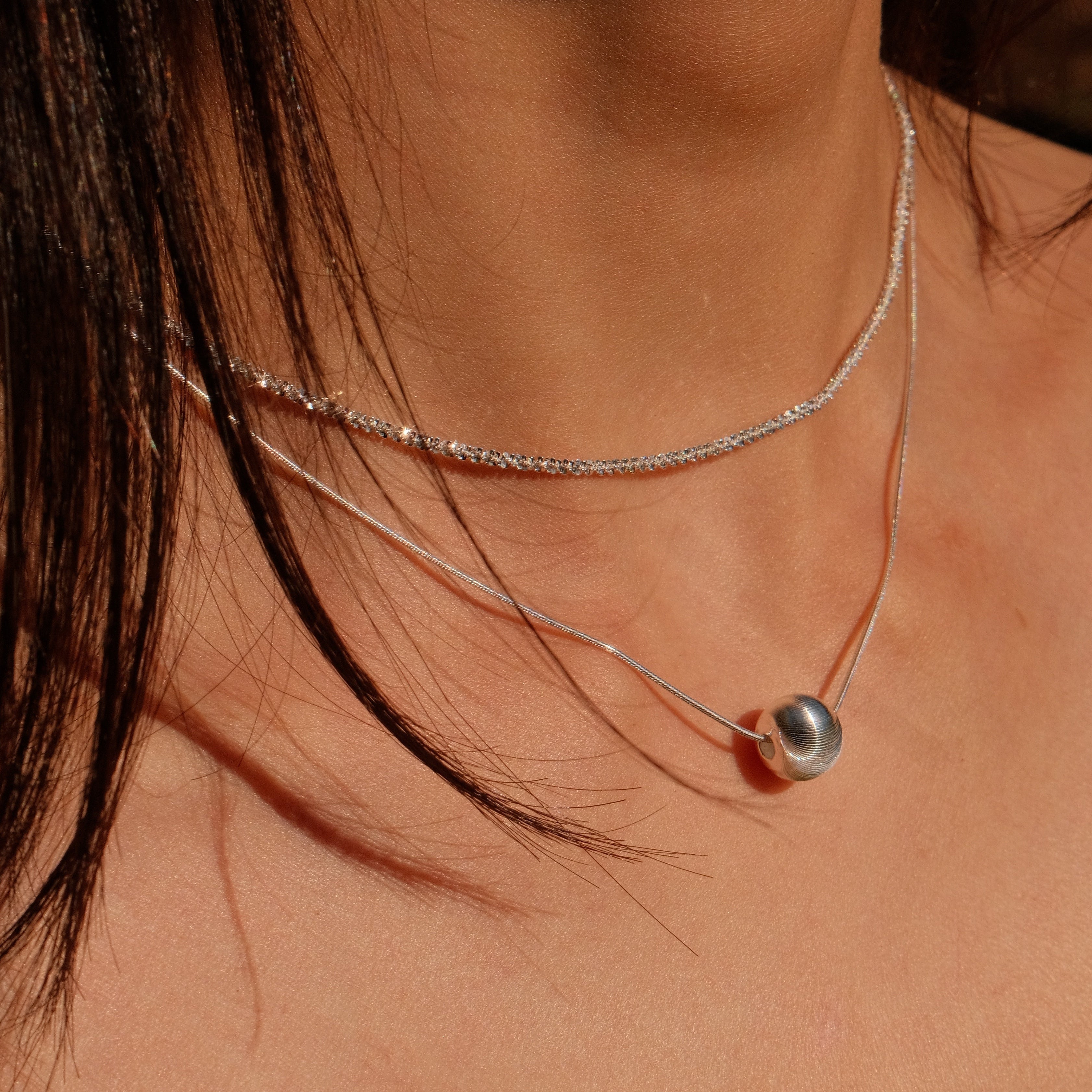 Tide & Dazzle – Layered Sterling Silver Necklace
