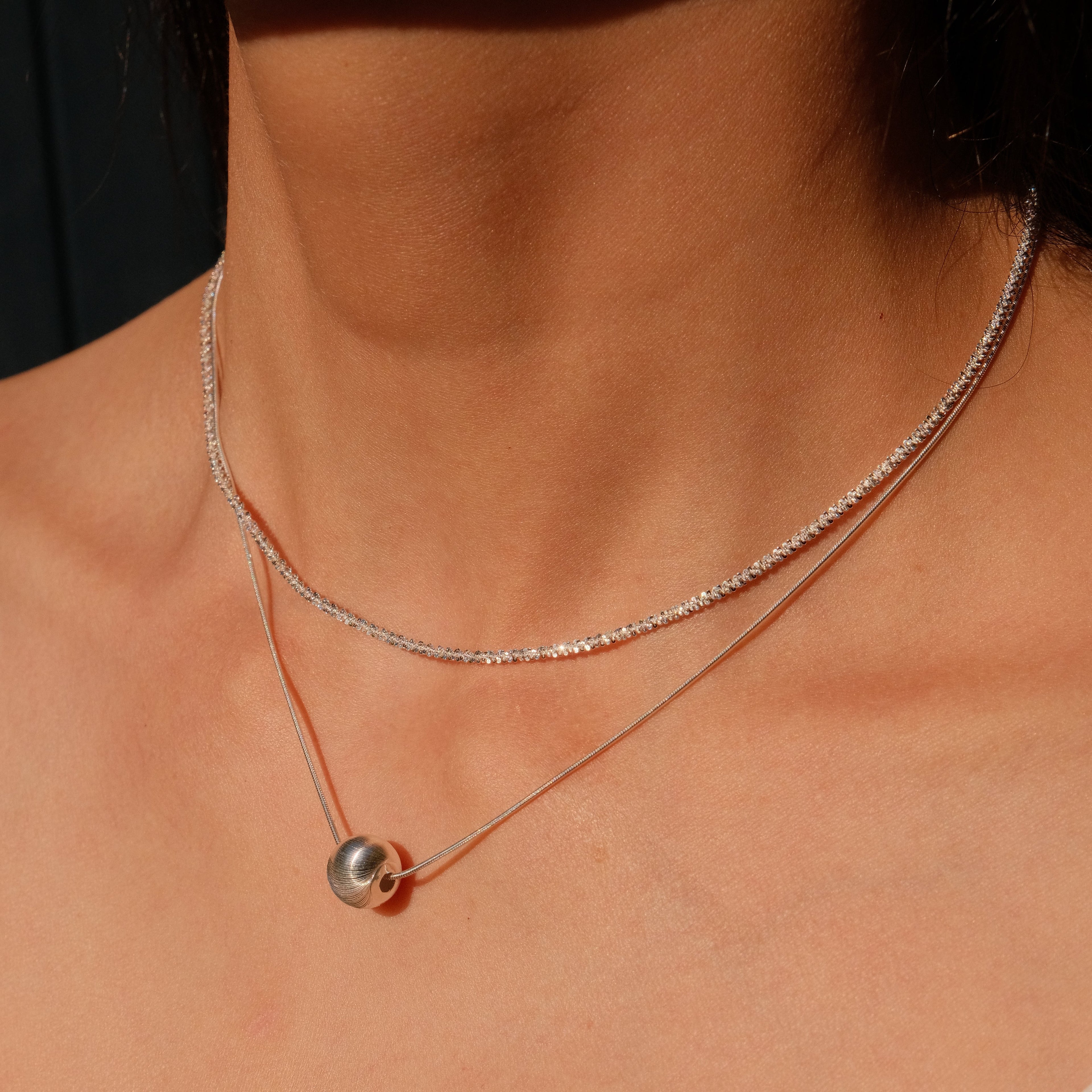 Tide & Dazzle – Layered Sterling Silver Necklace
